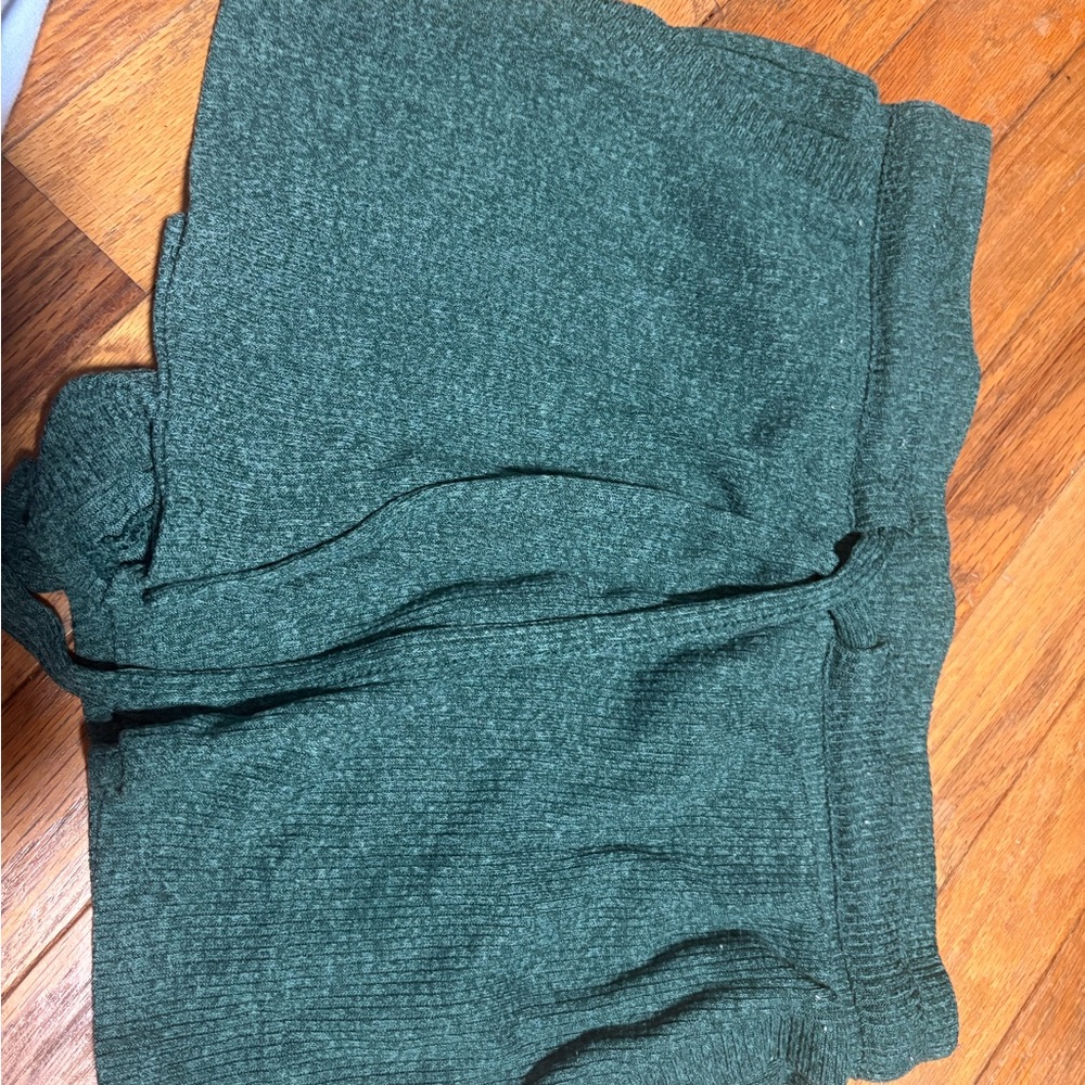 High Waist Green Women's Shorts